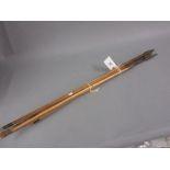 Group of seven various iron tipped African wooden shafted arrows