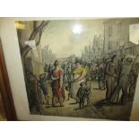 Harold Hope Read, watercolour on paper, street scene, unsigned,