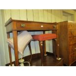 19th Century mahogany single drawer side table having galleried top,