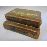 Two part leather bound volumes, ' Scripture History ',