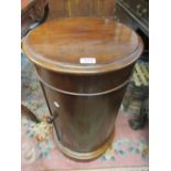 Victorian mahogany cylindrical washstand,