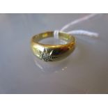 18ct Gold diamond set gypsy style ring CONDITION REPORT 5.