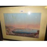 19th Century Neapolitan school, pair of framed gouaches, views in the Bay of Naples, 11.