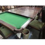 Early 20th Century mahogany snooker dining table, ' The Challenge ' by W.
