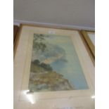 Louis Mortimer, watercolour, coastal view at Clovelly, signed, 13.