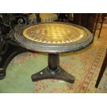 19th Century circular specimen marble games table, 20.