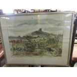 T. O' Donney, 20th Century watercolour, figures in a landscape, signed, 18.5ins x 25.