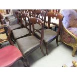 Set of six George IV mahogany dining chairs,