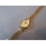Ladies 18ct gold watch bracelet attached to a modern Lorus gold plated quartz watch
