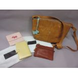 Radley beige leather handbag with original dust cover,