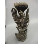 Late 19th or early 20th Century Far Eastern carved hardwood figural group of deities,