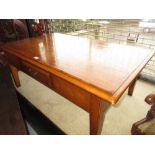 Good quality reproduction cherry wood and crossbanded coffee table,