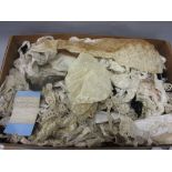 Similar box containing a quantity of lace trimmings