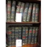 Set of twenty five 19th Century part leather bound volumes,