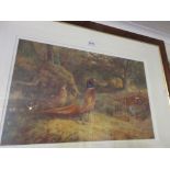 Archibald Thorburn, Limited Edition lithographic print, pheasants in a landscape, No.