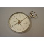 George III silver cased compass, the enamel dial inscribed William Watkins, St.