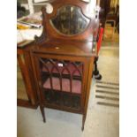 Early 20th Century mahogany single door display cabinet,