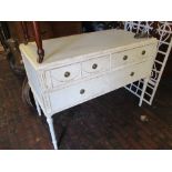 Early 20th Century painted three drawer dressing chest