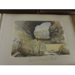 Large album containing a collection of various watercolours,