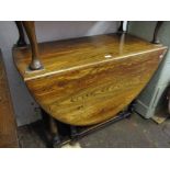 Reproduction oak drop-leaf gate leg table,