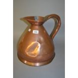 Victorian two gallon copper measure with lead seal marks, 13.