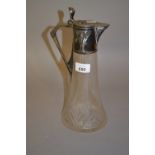 Art Nouveau cut glass claret jug with W.M.F.