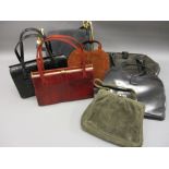 Quantity of ladies handbags and a pair of Mulberry shoes Size 38