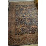 20th Century French machine woven rug of Persian design with all-over hunting pattern and borders,