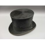 Gentleman's black silk top hat