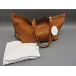 Chloe large Dilan shopper tote in hazel brown lambskin leather, complete with original label and