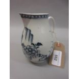 18th Century English blue and white sparrow beak jug