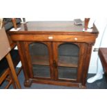 Regency rosewood side cabinet with a single drawer above a pair of doors