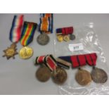 World War I medal group awarded to Sargeant Charles G. Izzard, numbered L6088, with four further