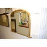 20th Century gilt framed overmantel mirror, 40ins wide, 34ins high