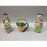 French Quimper pottery Toby jug together with an English pottery Toby jug and a Royal Doulton