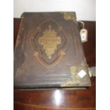 Large Victorian leather bound Holy Bible