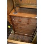 Early 20th Century oak chest of two short and two long drawers