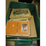 Green box containing a quantity of wooden Victory and other jigsaw puzzles, including GWR etc.
