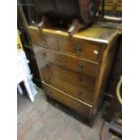 1930's Oak washstand together with a pair of matching oak bedroom chests