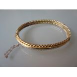 15ct Gold bangle (with repairs)