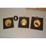 Collection of various framed miniature pictures including watercolours, prints and photographs