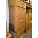 Reproduction pine bedroom suite, comprising: two door wardrobe, two dressing table units with