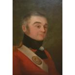 R. Stott, oil on canvas, portrait of the late Captain John Beswick, 1st Regiment Lancaster
