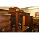 Ladies 19th Century rosewood inlaid writing desk, the mirrored galleried back with four short