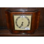 1950's Elliott single train walnut mantel clock together with four various dome top mantel clocks