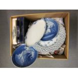 Quantity of Royal Copenhagen blue and white decorated porcelain, together with a quantity of Royal
