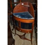 19th Century mahogany corner washstand, later converted to a display cabinet