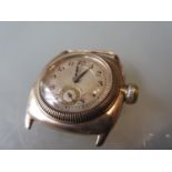 Gentleman's 1920's Rolex Oyster 9ct gold cased wristwatch, the gilded dial with Arabic numerals