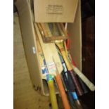 Quantity of various tennis rackets, cricket bats etc