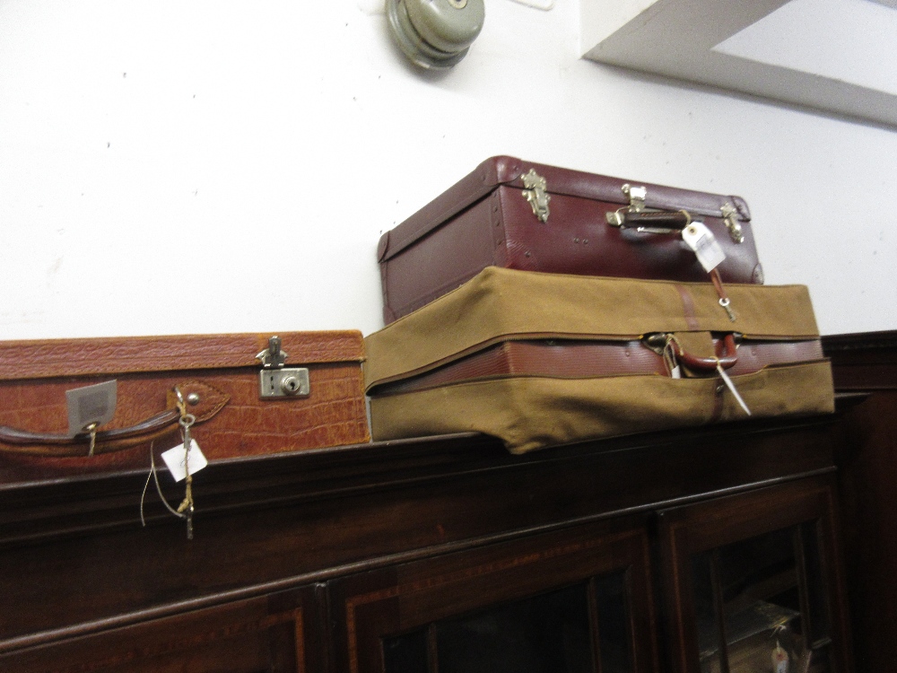 Three various early 20th Century suitcases